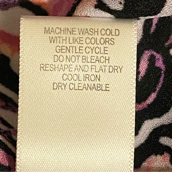 Floral & Ivy Pleated Top Blouse Multicolor Size M 70's Flower Flowy Hippie Boho - Picture 9 of 12